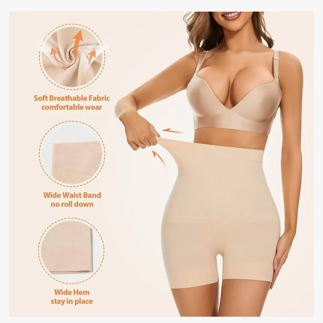 4-in-1 Shaper - Quick Slim Shape Wear Tummy, Back, Thighs, Hips - Black/Efffective Seamless Tummy Tucker