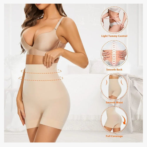 4-in-1 Shaper - Quick Slim Shape Wear Tummy, Back, Thighs, Hips - Black/Efffective Seamless Tummy Tucker